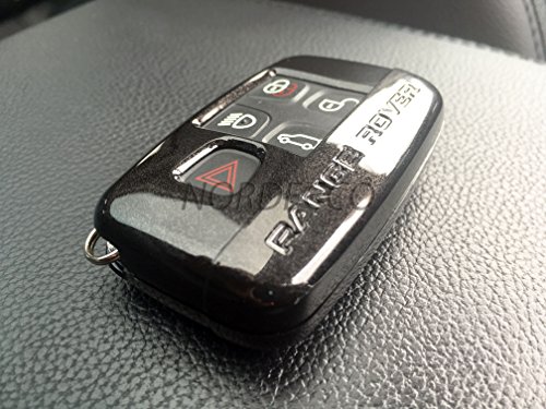 Custodia protettiva in 2 pezzi in plastica rigida (ABS) di alta qualità per chiavi Smart Key a 5 pulsanti, per Range Rover, Black