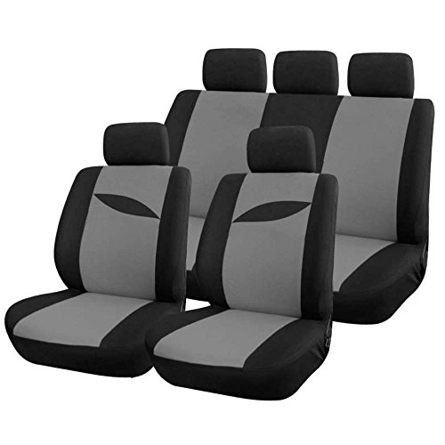 Custodia protezione per sedile auto bi colore nero e grigio (scenario)