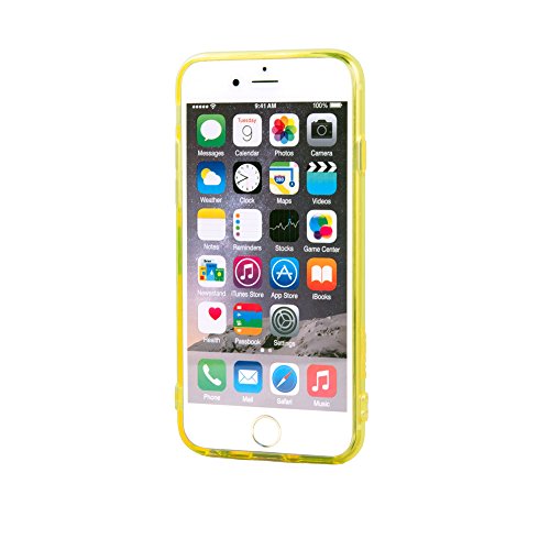 Custodia trasparente con supporto magnetico per auto iphone 6/6s-amarillo