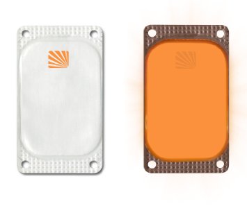 Cyalume® - Scatola da 25 segnalatori luminosi adesivi rettangolari VisiPadTM 10 ore Arancione