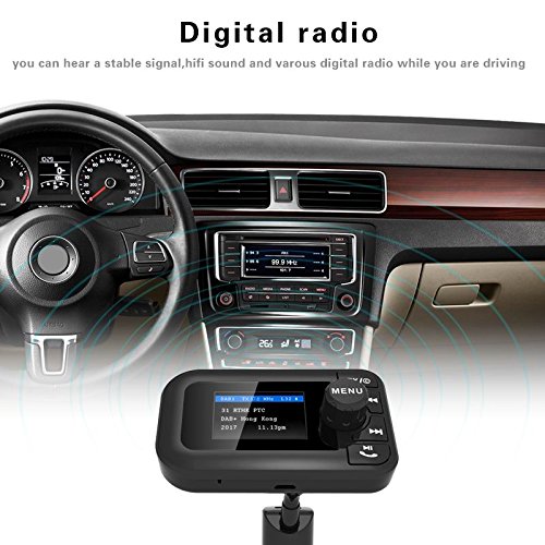 DAB 105 Digital Radio ricevitore 5 di 1 auto adattatore radio DAB e FM Bluetooth con funzione di ricarica vivavoce, Radio FM, lettore MP3