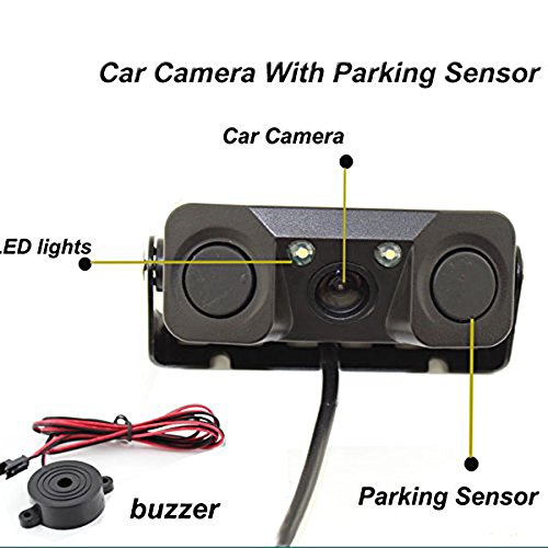 DAN velocità, impermeabile, Super resistente, visione notturna, con telecamera a LED, con 2 monitor vista retromarcia per parcheggio posteriore sensore di fotocamere