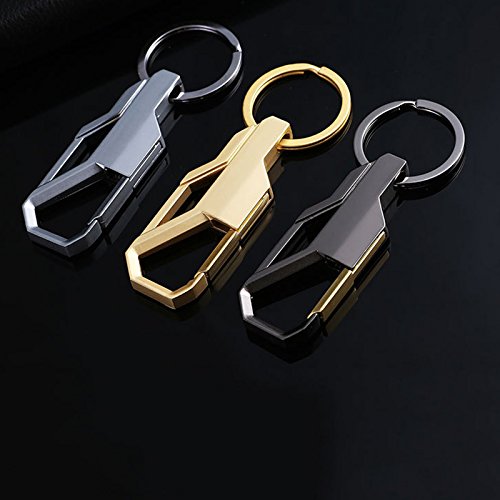 DaoRier Car Accessories Keychain Alloy Key Chain Car Portachiavi per gli uomini (Argento)