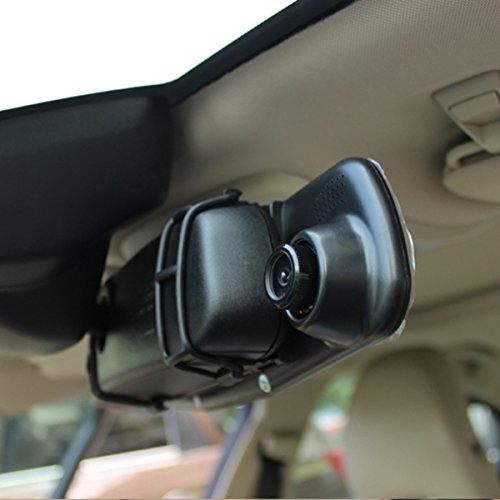 Dash Cam, Oumax Dual Lens Car camera, auto video registratore per veicoli anteriore e posteriore DVR, schermo 10,9 cm, HD720P, con 16 G micro SD inclusa – nero