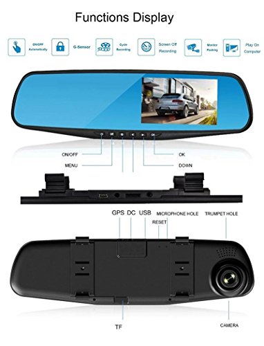 Dax-Hub TFT LCD ad alta risoluzione Video sensore di parcheggio di retrovisione Car System Backup Inversione Rilevatore di veicoli Monitor con fotocamera impermeabile LCD Monitor d