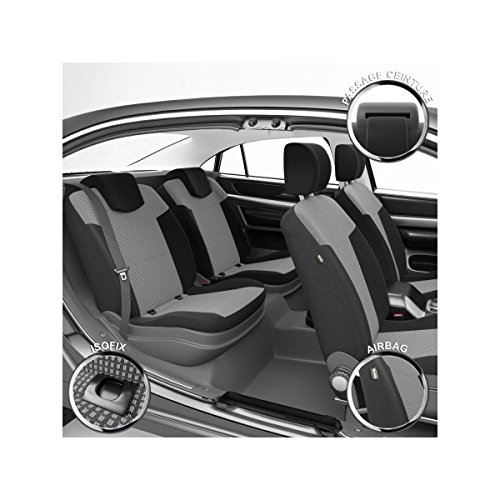 DBS 1010617 Coprisedili Auto / Vettura - Su Misura - Rifinizioni Alta Gamma - Montaggio Rapido - Compatibile Airbag - Isofix