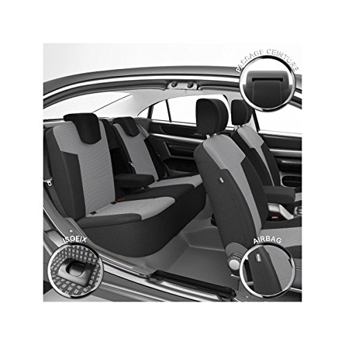 DBS 1010732 Coprisedili Auto/Vettura - Su Misura - Rifinizioni Alta Gamma - Montaggio Rapido - Compatibile Airbag - Isofix