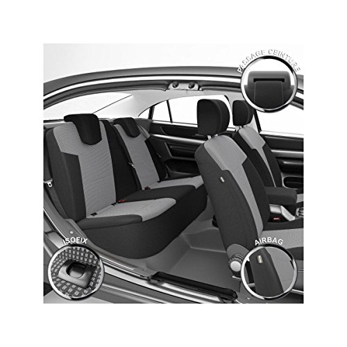 DBS 1011054 Coprisedili Auto / Vettura - Su Misura - Rifinizioni Alta Gamma - Montaggio Rapido - Compatibile Airbag - Isofix