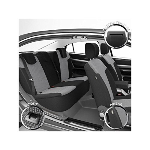 DBS 1011557 Coprisedili Auto / Vettura - Su Misura - Rifinizioni Alta Gamma - Montaggio Rapido - Compatibile Airbag - Isofix
