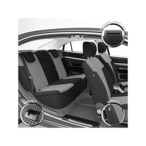 DBS 1012549 Coprisedili Auto/Vettura - Su Misura - Rifinizioni Alta Gamma - Montaggio Rapido - Compatibile Airbag - Isofix