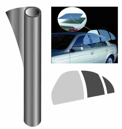Defender A173 - Kit completo con pellicola di rivestimento per finestrini auto, ultra trasparente per finestrini anteriori (50%), grigio scuro per finestrini posteriori (20%)