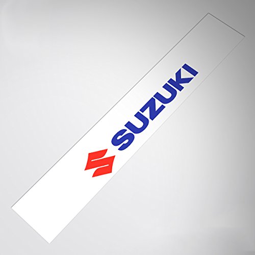 Demupai parabrezza anteriore banner decalcomania vinili adesivi per auto Suzuki (White Background)
