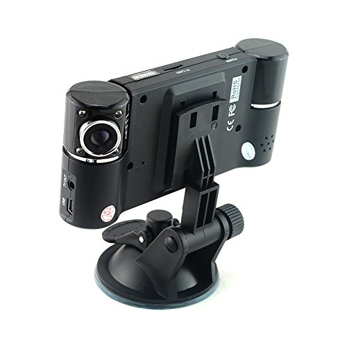 Denshine® HD 2.7" Car DVR Videoregistratore Telecamera per Auto con Doppia Lente, Visione Notturna, Angolo Visuale 180°