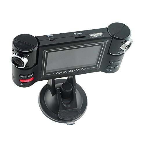 Denshine® HD 2.7" Car DVR Videoregistratore Telecamera per Auto con Doppia Lente, Visione Notturna, Angolo Visuale 180°