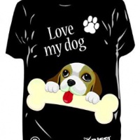 Deodorante Auto T-Shirt "Love my dog"