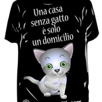 Deodorante Auto T-Shirt "Una casa senza gatto è solo un domicilio"