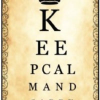 Deodorante Per Auto KEEP CALM AND CARRY ON VINTAGE EYE CHART