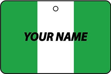 Deodorante Per Auto Personalizzato Con La Bandiera NIGERIA FLAG