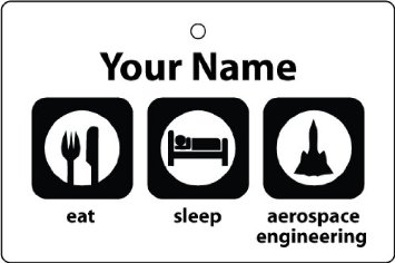 Deodorante Per Auto Personalizzato EAT SLEEP AEROSPACE ENGINEERING