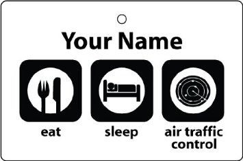 Deodorante Per Auto Personalizzato EAT SLEEP AIR TRAFFIC CONTROLLER