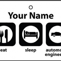 Deodorante Per Auto Personalizzato EAT SLEEP AUTOMOTIVE ENGINNERING