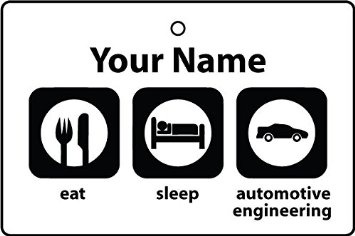 Deodorante Per Auto Personalizzato EAT SLEEP AUTOMOTIVE ENGINNERING