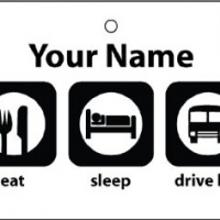 Deodorante Per Auto Personalizzato EAT SLEEP DRIVE BUS