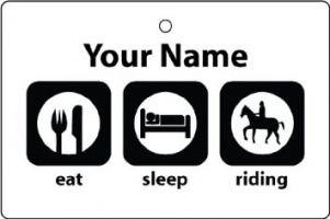 Deodorante Per Auto Personalizzato EAT SLEEP HORSE RIDING