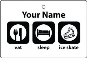 Deodorante Per Auto Personalizzato EAT SLEEP ICE SKATING