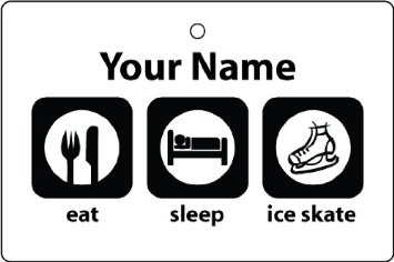 Deodorante Per Auto Personalizzato EAT SLEEP ICE SKATING