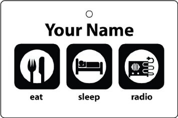 Deodorante Per Auto Personalizzato EAT SLEEP RADIO