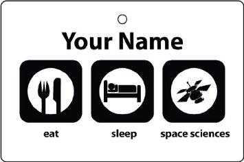 Deodorante Per Auto Personalizzato EAT SLEEP SPACE SCIENCES