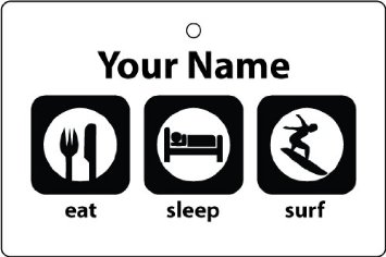 Deodorante Per Auto Personalizzato EAT SLEEP SURFING