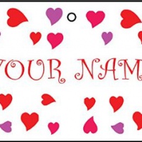 Deodorante Per Auto Personalizzato NAME LOVE HEARTS