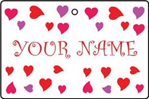 Deodorante Per Auto Personalizzato NAME LOVE HEARTS
