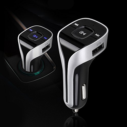 dermall auto Trasmettitore FM Bluetooth radio Adapter freisprecheinrichtung Car Kit integrato con 2 USB Caricatore 3.5 mm aux tf card slot per iphone samsung htc ipad