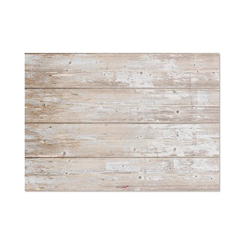 detailverliebt - Set di tovagliette in carta effetto "legno chiaro, "look usato", stile "shabby chic", in formato DIN A3, dv_ 121 – Ideale come base per piatti, posate e bicchieri