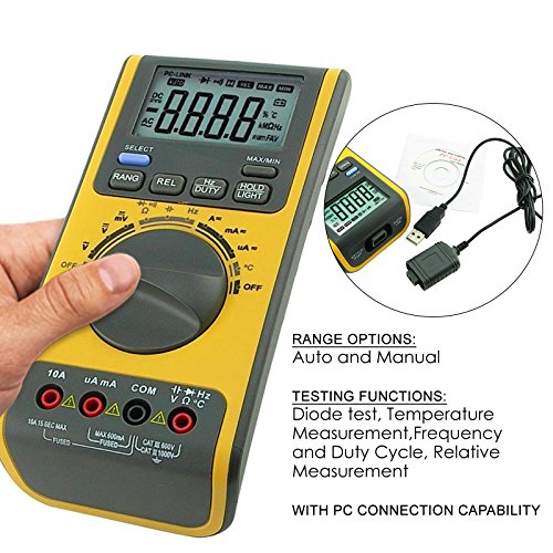 Digital AC DC Multimeter Auto Range with CD and USB