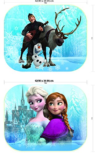 Disney Frozen – SAA-010 – Parasole per finestrini laterali, 2 pezzi (colori assortiti)