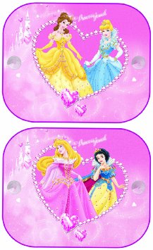 Disney Princess DPSAA011 - Tendine parasole "Principesse Disney", 36 x 45 cm, confezione da 2