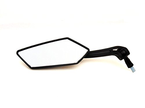 DLLL universale dello specchio regolabile Set - 10 mm destro/destro filettatura - nero liscio - per moto