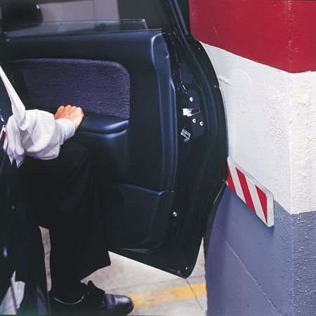 DOBO® Pannello adesivo parabordo adesivo protettore segnaletico per auto e moto paraurti salvaporta garage parcheggi box - Aiuta la visione e la protezione dagli angoli ottimo punto di riferimento nei parcheggi (1306-Rettangolo 29x19.5x4.5)