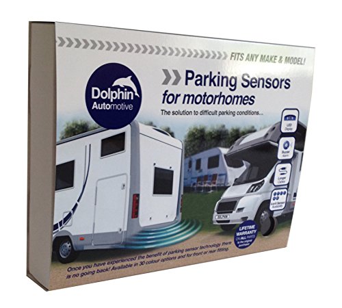 Dolphin - Sensore per parcheggio in retromarcia di camper, furgoni, con cicalino acustico nero, argento, bianco, grigio