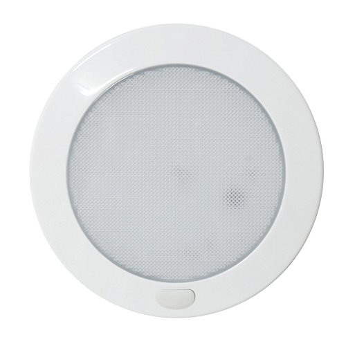 Dream Lighting PLAFONIERA a LED da 12V 12,7 cm con interruttore per Carovana/Camper/Armadietti e pensili/Luce da soffitto, Bianco caldo