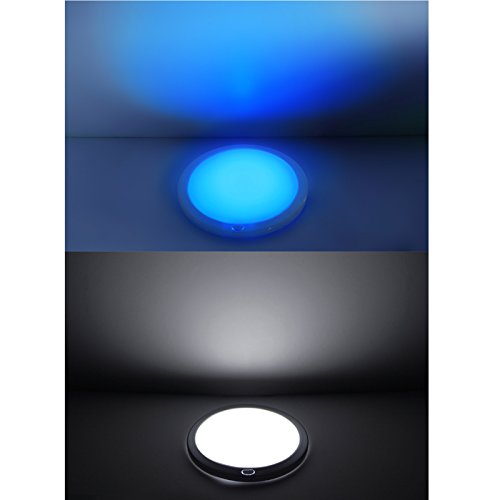Dream Lighting Plafoniera Lampada da Soffitto LED 12volt per Camper/Roulotte/Barca Interno, 216mm Tondo, Tre Impostazioni di Illuminazione