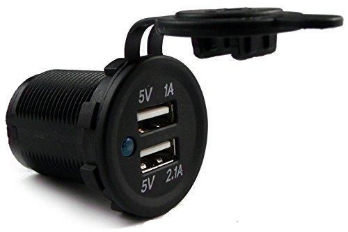 Dual USB portatile per auto/camion/Moto/quad/Caravan presa accendisigari