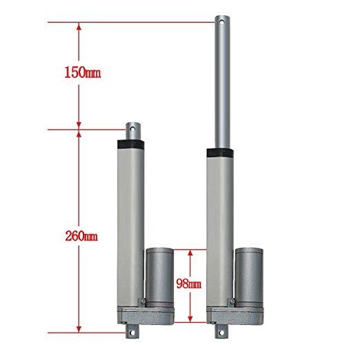 ECO-WORTHY 6 Inch 12V Linear Motor Actuator Heavy Duty 330lbs Solar Tracker Multi-function for Electroic ,Medical,auto Use