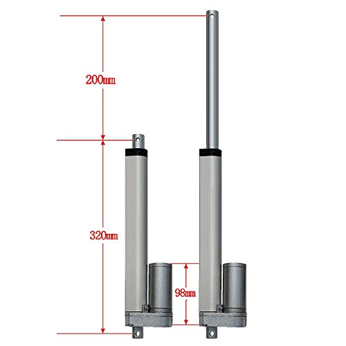 ECO-WORTHY 8 Inch 12V Linear Motor Actuator Heavy Duty 330lbs Solar Tracker Multi-function for Electroic ,Medical,auto Use