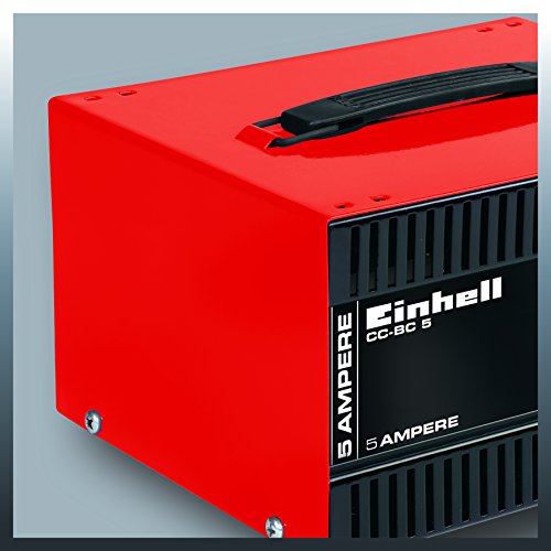 Einhell CC-BC 5 Carica Batterie, Tensione Di Carica 12 V, Rosso/Nero