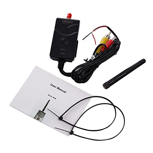 Emebay, trasmettitore WiFi per telecamera da auto 903 W 2.4 GHz, video ricevitore trasmettitore per telecamera per retromarcia, supporto iOS, Android, interfaccia AV
